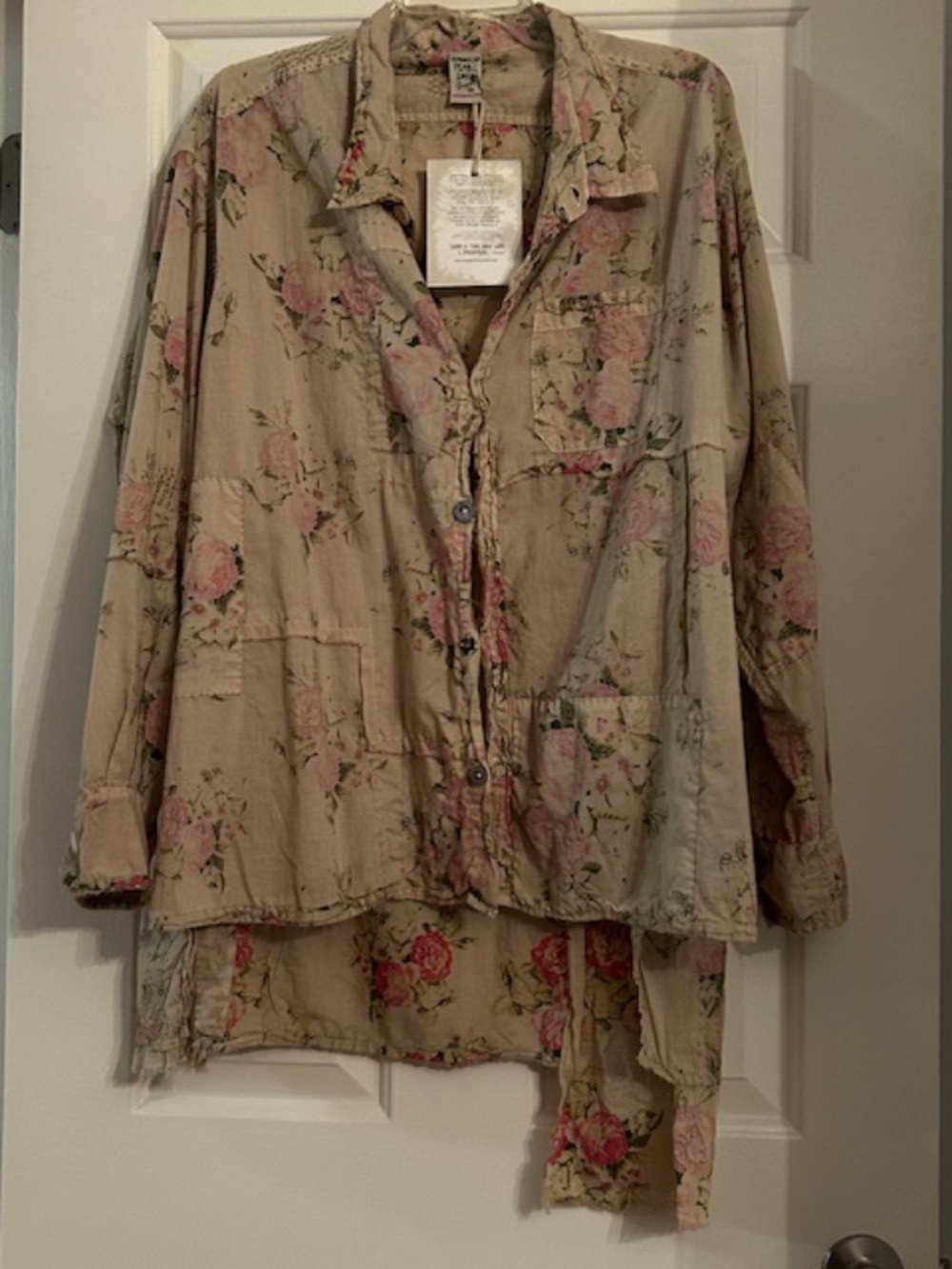 NWT - Magnolia Pearl Printed Adison Workshirt Top 1901 Springlove